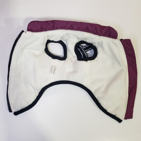 PawRoll Dog Winter Jacket with Harness Fashion Sports Size Large Purple - Picture 5 of 10